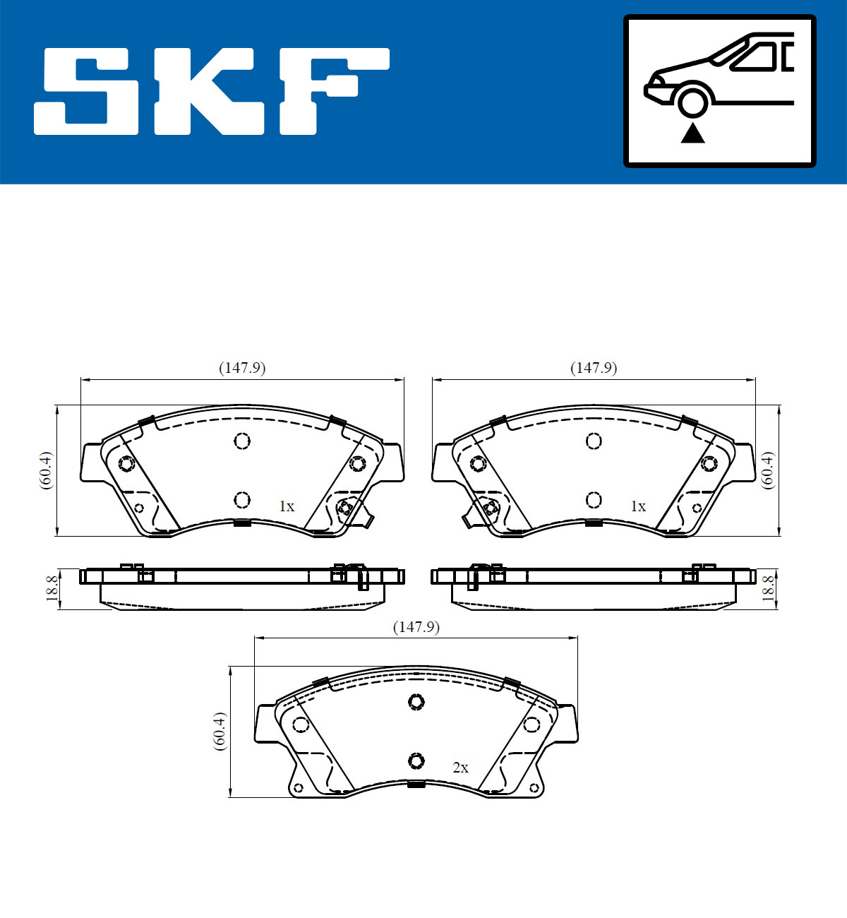Placute frana SKF VKBP80245A